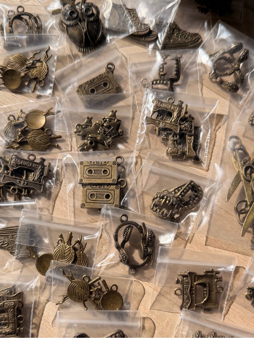 Mixed Antique Bronze Metal Charms - Assorted Craft Pack Supplies 100 pcs